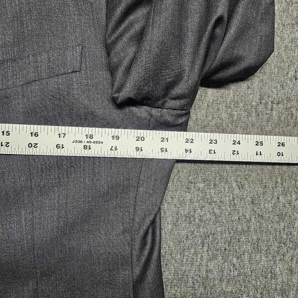 Saks Fifth Avenue Blazer Mens 42R Grey Ermenegildo Zegna Wool Sport Coat